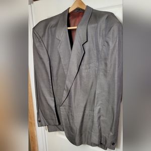 Mens Sport Coat 80S Vintage  48 R Broad shouders Tapperd waist